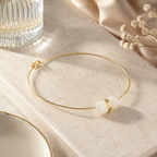 ANUVA Solar Eclipse Choker Gold Brass Wire with Stone Bead