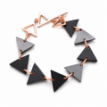 ANUVA Queops Bracelet Black Horn Triangle Link Geometric