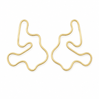 ANUVA Abstract Organic Wire Brass Earrings Playful Modern Art