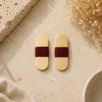 ANUVA Brass Capsule Earrings with Burgundy Thread Wrap Minimal